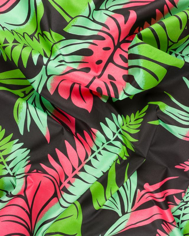 Polynesian fabric HERE Green - Tissushop